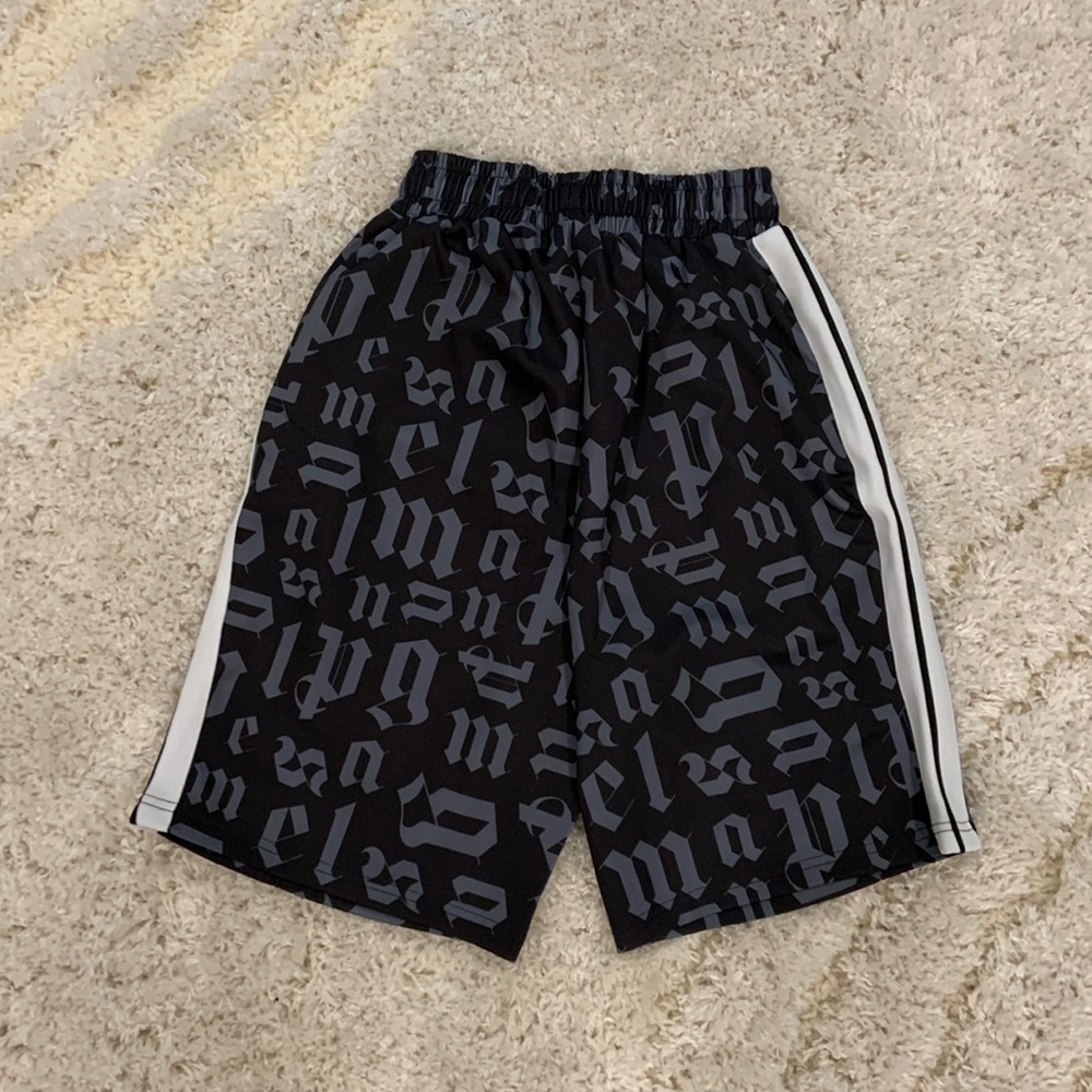 Palm Angels Classic Logo Striped PA Letters Track Shorts Grey Mens Size Large - Picture 2 of 2